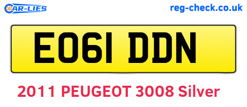 EO61DDN are the vehicle registration plates.