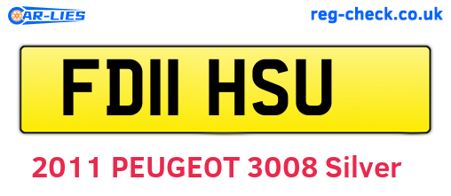 FD11HSU are the vehicle registration plates.