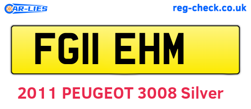 FG11EHM are the vehicle registration plates.