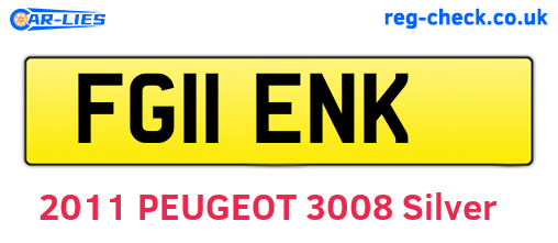 FG11ENK are the vehicle registration plates.
