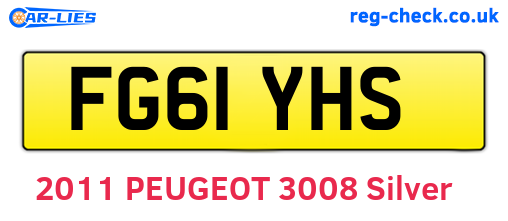 FG61YHS are the vehicle registration plates.