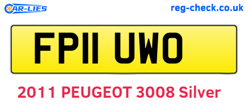 FP11UWO are the vehicle registration plates.