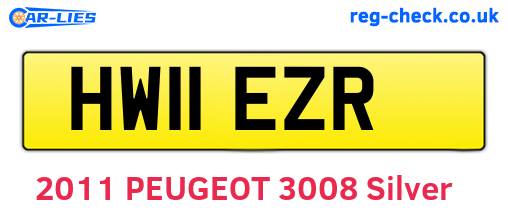 HW11EZR are the vehicle registration plates.