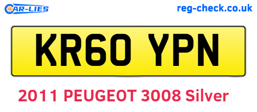 KR60YPN are the vehicle registration plates.