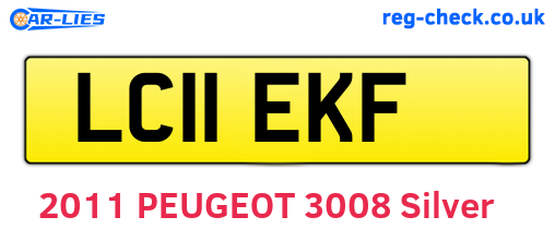 LC11EKF are the vehicle registration plates.