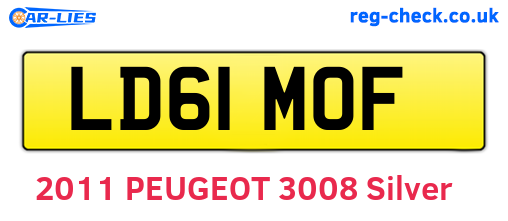 LD61MOF are the vehicle registration plates.