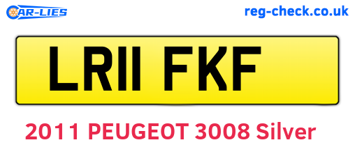 LR11FKF are the vehicle registration plates.