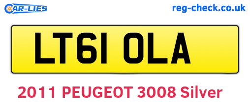 LT61OLA are the vehicle registration plates.
