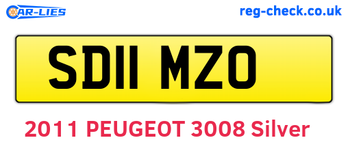 SD11MZO are the vehicle registration plates.