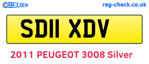 SD11XDV are the vehicle registration plates.