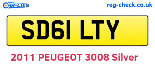 SD61LTY are the vehicle registration plates.