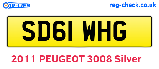 SD61WHG are the vehicle registration plates.