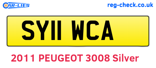 SY11WCA are the vehicle registration plates.