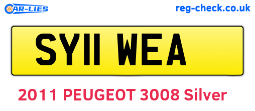 SY11WEA are the vehicle registration plates.