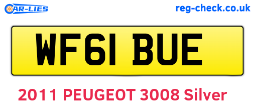 WF61BUE are the vehicle registration plates.