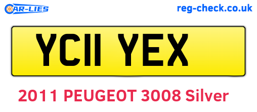YC11YEX are the vehicle registration plates.