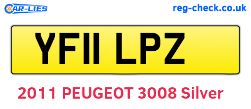 YF11LPZ are the vehicle registration plates.
