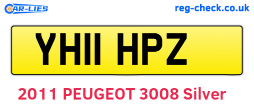 YH11HPZ are the vehicle registration plates.