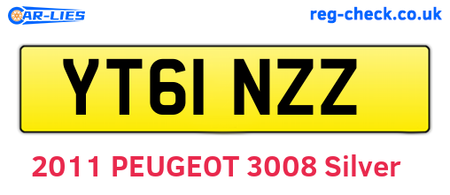 YT61NZZ are the vehicle registration plates.