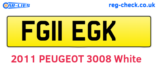 FG11EGK are the vehicle registration plates.