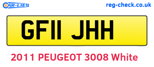 GF11JHH are the vehicle registration plates.