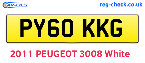PY60KKG are the vehicle registration plates.
