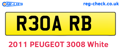 R30ARB are the vehicle registration plates.