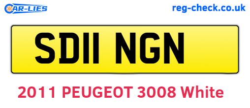 SD11NGN are the vehicle registration plates.