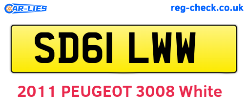 SD61LWW are the vehicle registration plates.