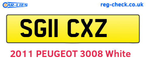 SG11CXZ are the vehicle registration plates.