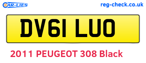 DV61LUO are the vehicle registration plates.