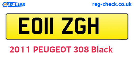 EO11ZGH are the vehicle registration plates.