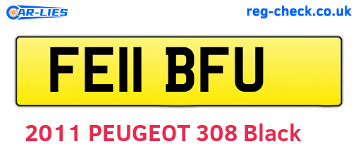 FE11BFU are the vehicle registration plates.