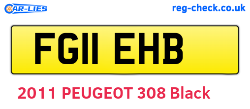 FG11EHB are the vehicle registration plates.
