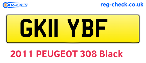 GK11YBF are the vehicle registration plates.