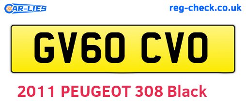 GV60CVO are the vehicle registration plates.