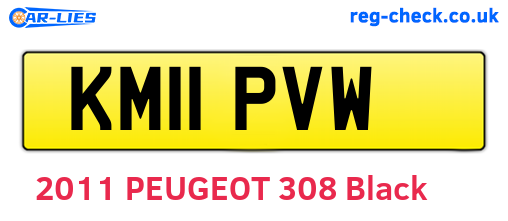 KM11PVW are the vehicle registration plates.