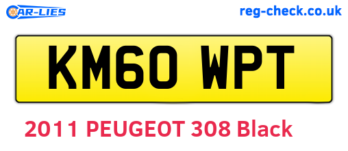 KM60WPT are the vehicle registration plates.