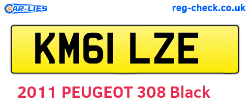 KM61LZE are the vehicle registration plates.