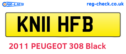 KN11HFB are the vehicle registration plates.