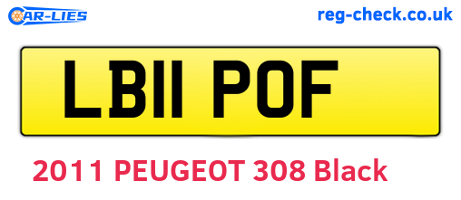 LB11POF are the vehicle registration plates.