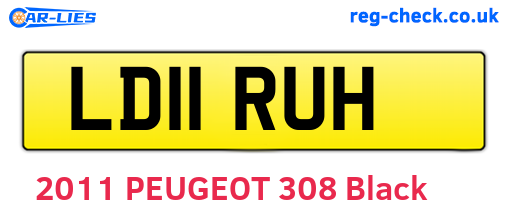 LD11RUH are the vehicle registration plates.