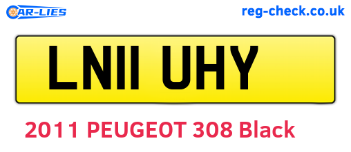 LN11UHY are the vehicle registration plates.