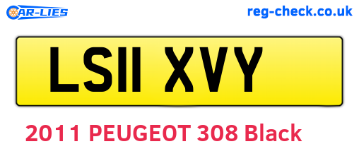 LS11XVY are the vehicle registration plates.