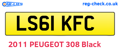LS61KFC are the vehicle registration plates.