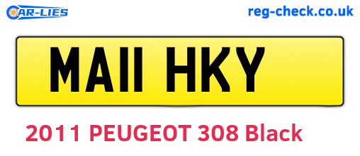 MA11HKY are the vehicle registration plates.