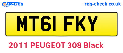 MT61FKY are the vehicle registration plates.