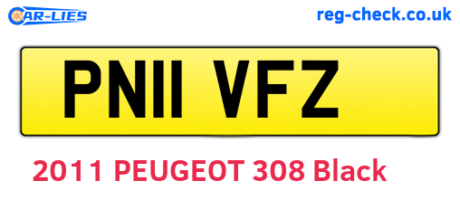 PN11VFZ are the vehicle registration plates.