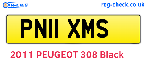 PN11XMS are the vehicle registration plates.