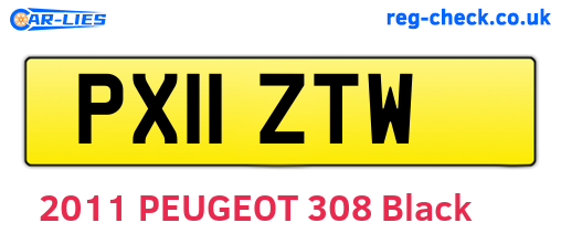 PX11ZTW are the vehicle registration plates.